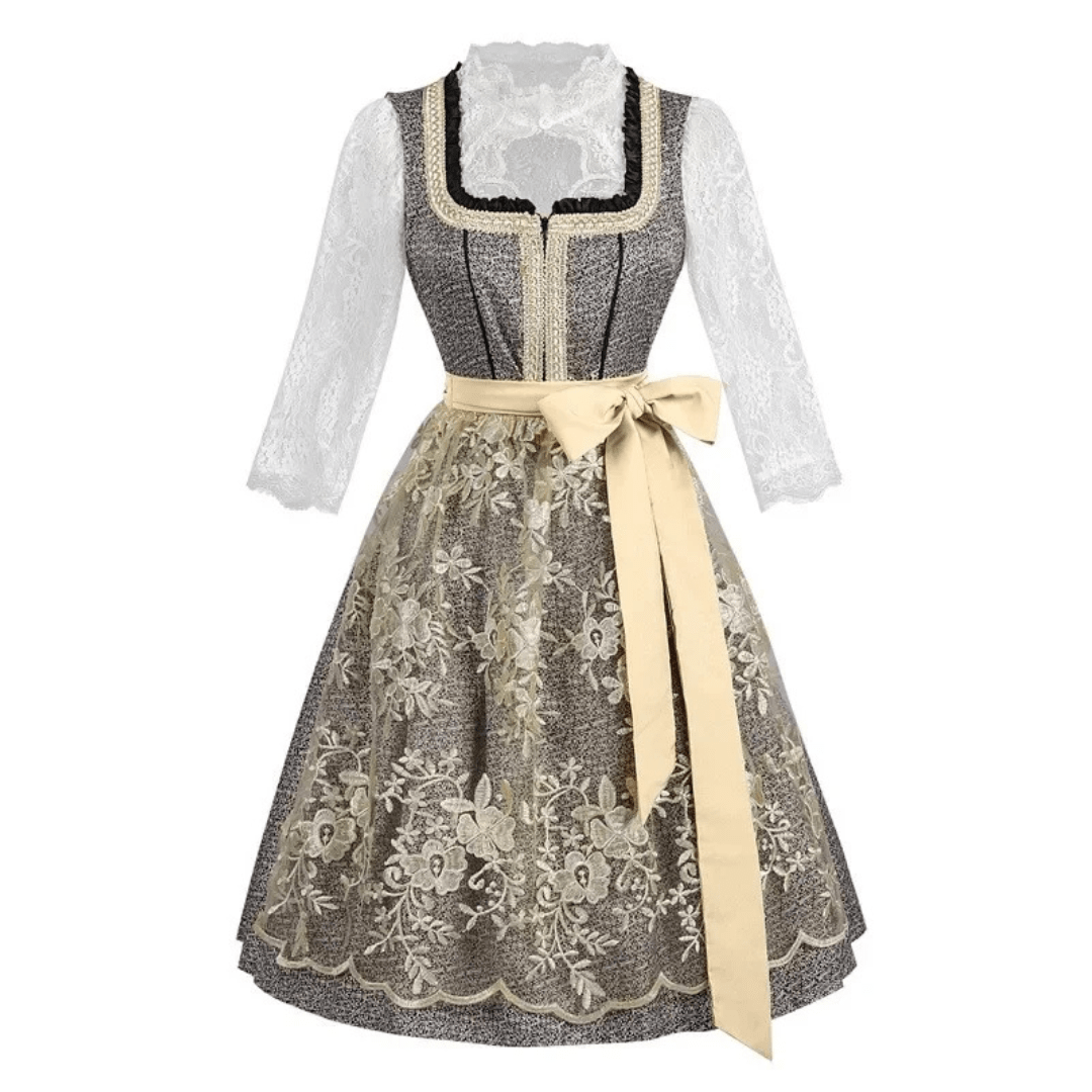 Primadon Traditionelle Kleider Lara | Elegantes Dirndl für Damen große Größen Baumwolle