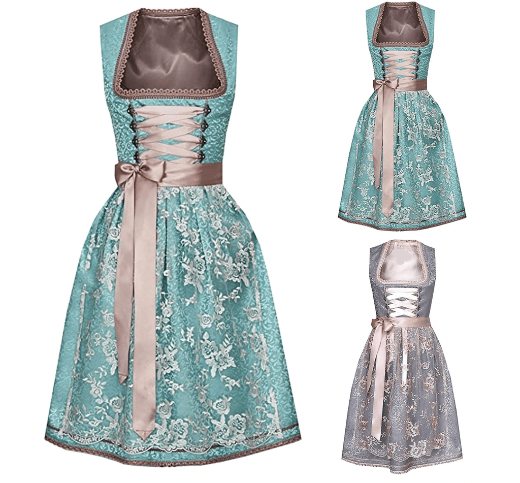 Primadon Traditionelle Kleider Lena | Elegante Trachtenbluse für Damen mit Schürze