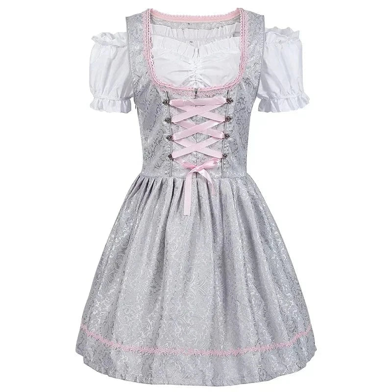 Primadon Traditionelle Kleider Marion | Elegantes Dirndl für Damen Oktoberfest Baumwolle