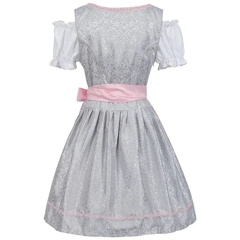 Primadon Traditionelle Kleider Marion | Elegantes Dirndl für Damen Oktoberfest Baumwolle