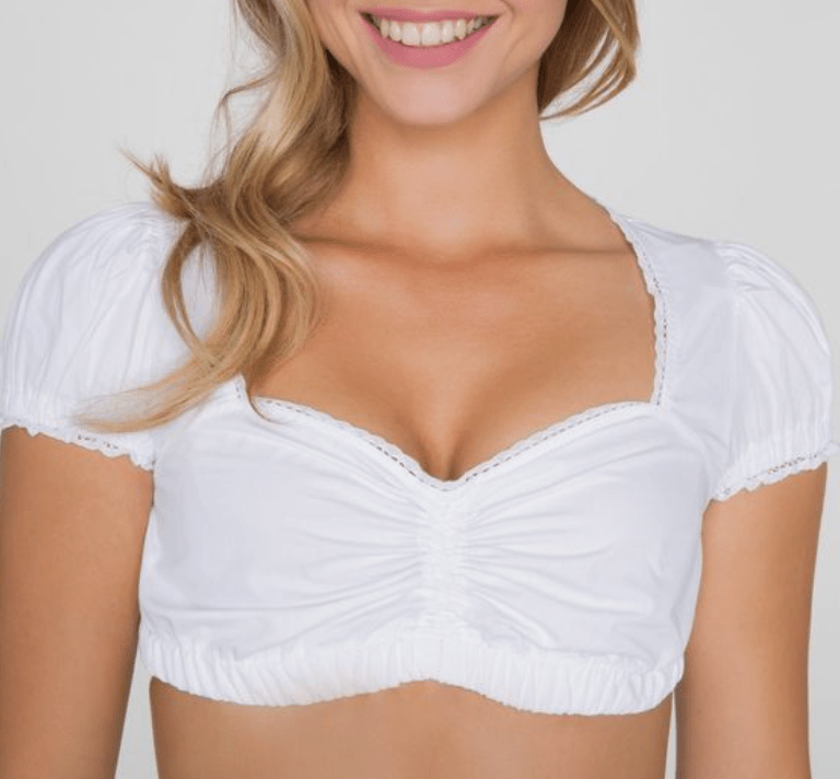 Primadon Traditionelle Kleider Mia | Elegante Trachtenbluse für Damen mit Schürze