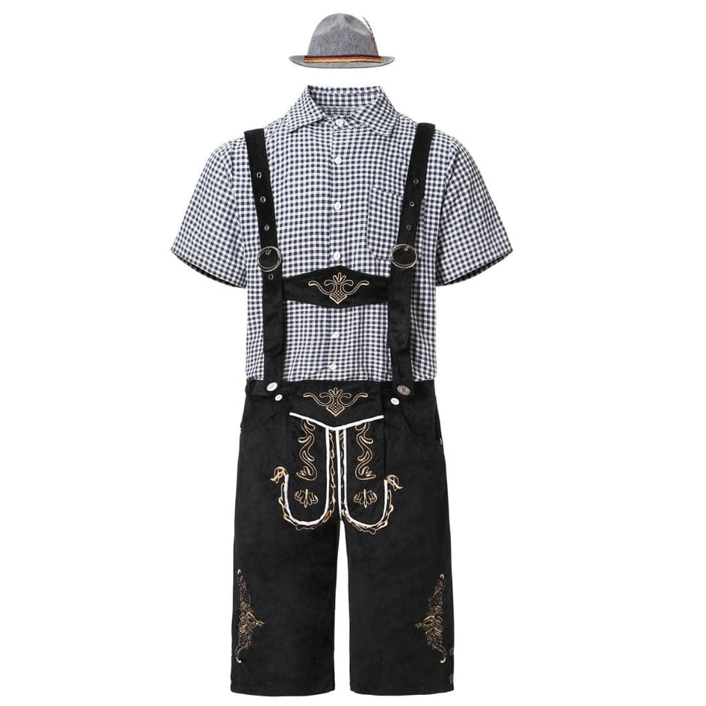 Primadon Traditionelle Kleidung Carlos | Traditionelle Lederhose für Herren Oktoberfest