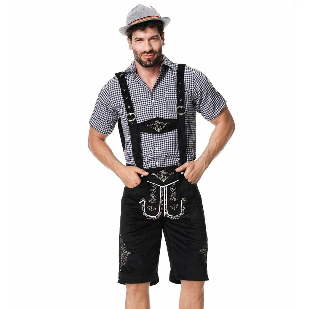 Primadon Traditionelle Kleidung Carlos | Traditionelle Lederhose für Herren Oktoberfest