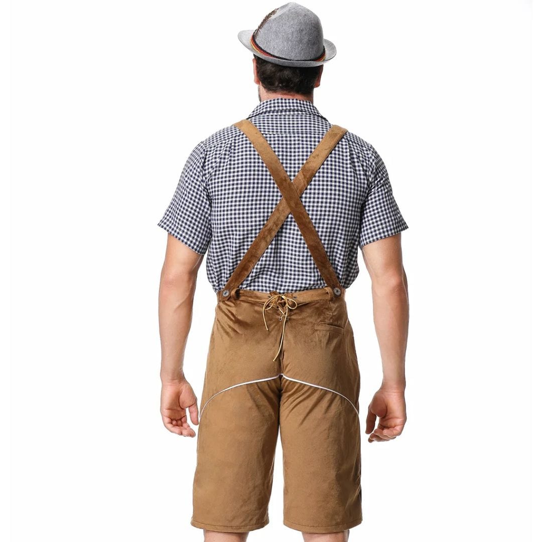 Primadon Traditionelle Kleidung Carlos | Traditionelle Lederhose für Herren Oktoberfest
