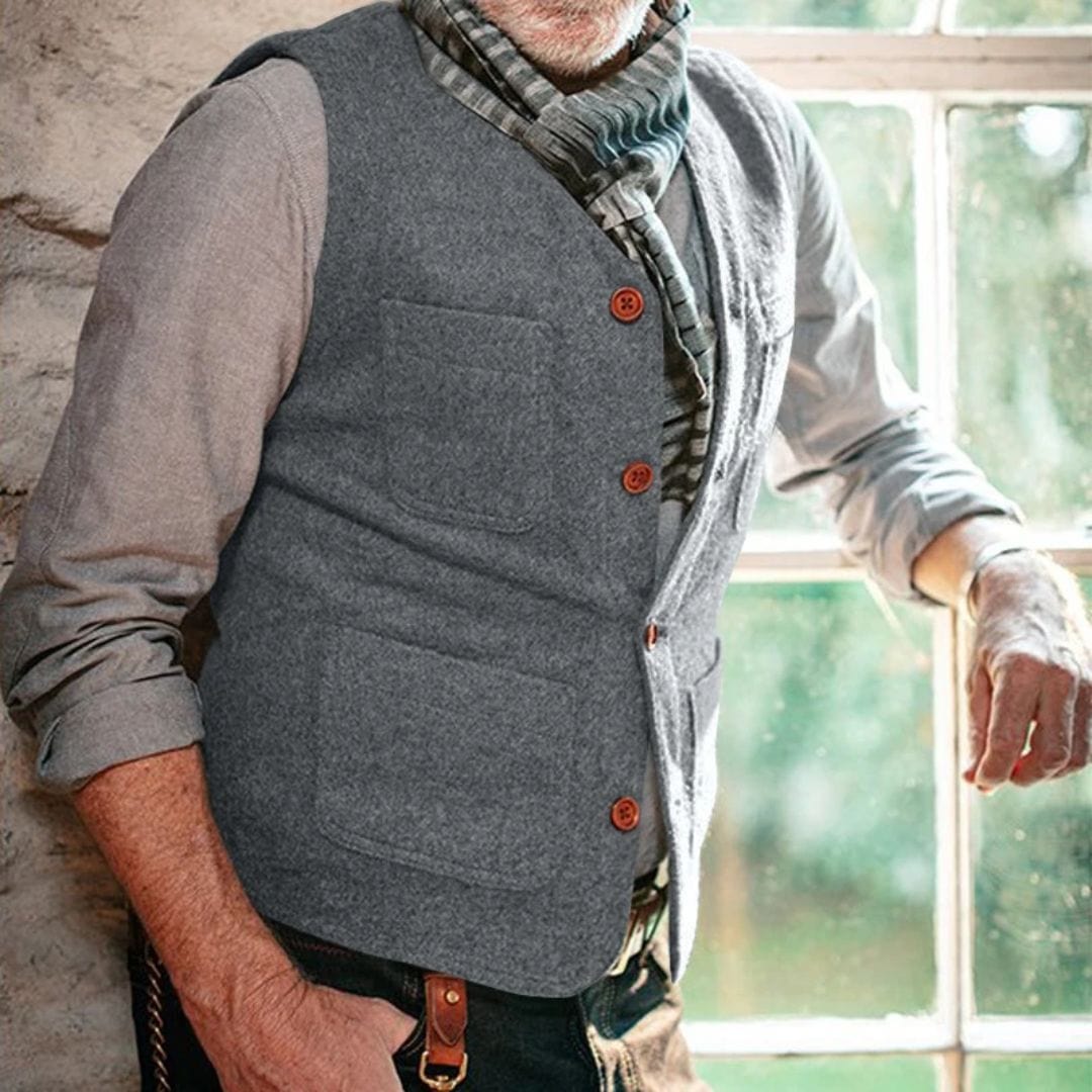 Primadon Traditionelle und Volkstracht Miguelito | Stilvolle Trachtenweste für Herren Vintage