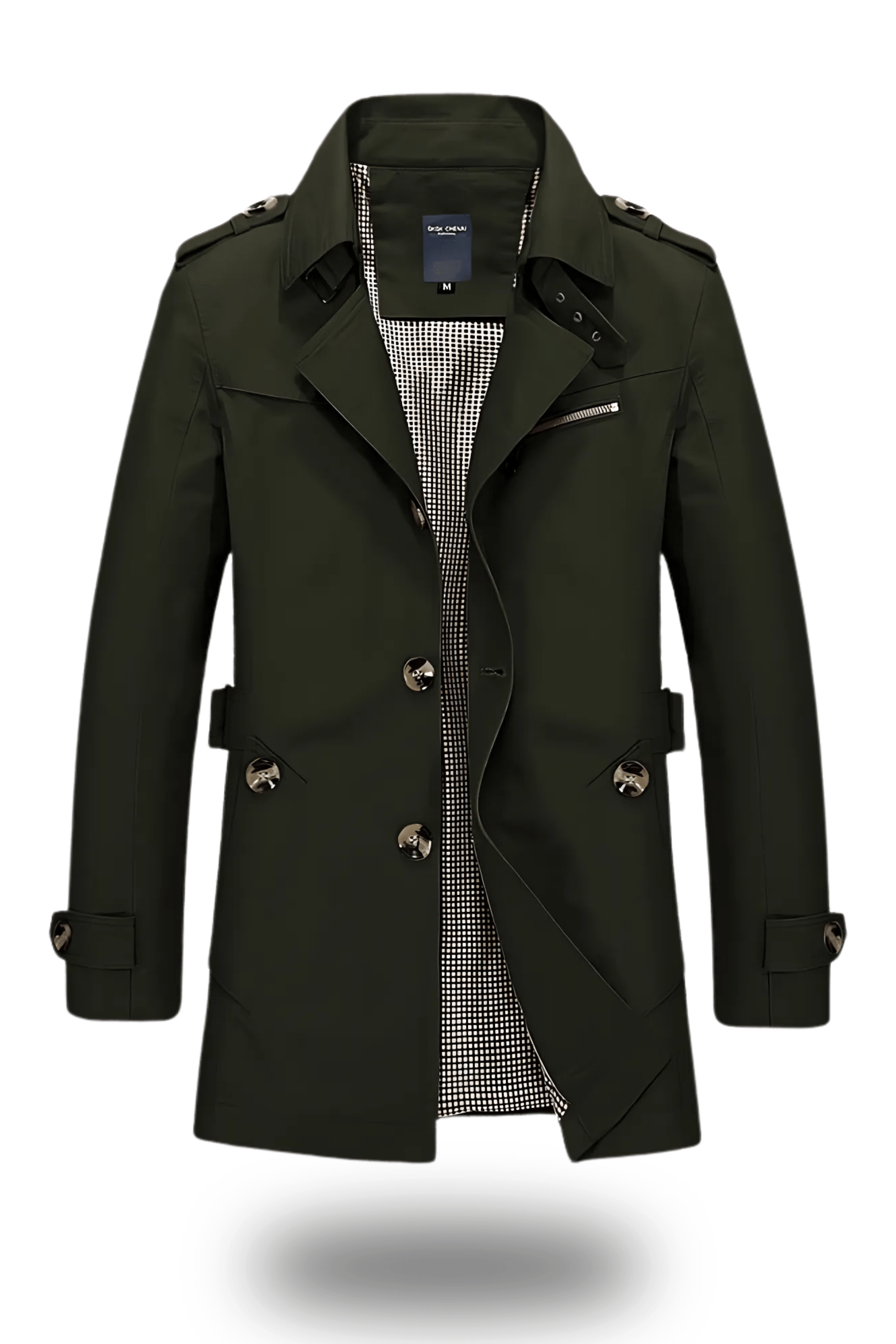 Primadon Trenchcoats Armeegrün / XS Jens | Eleganter Trenchcoat für Herren Winter