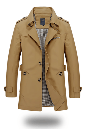 Primadon Trenchcoats Khaki / XS Jens | Eleganter Trenchcoat für Herren Winter