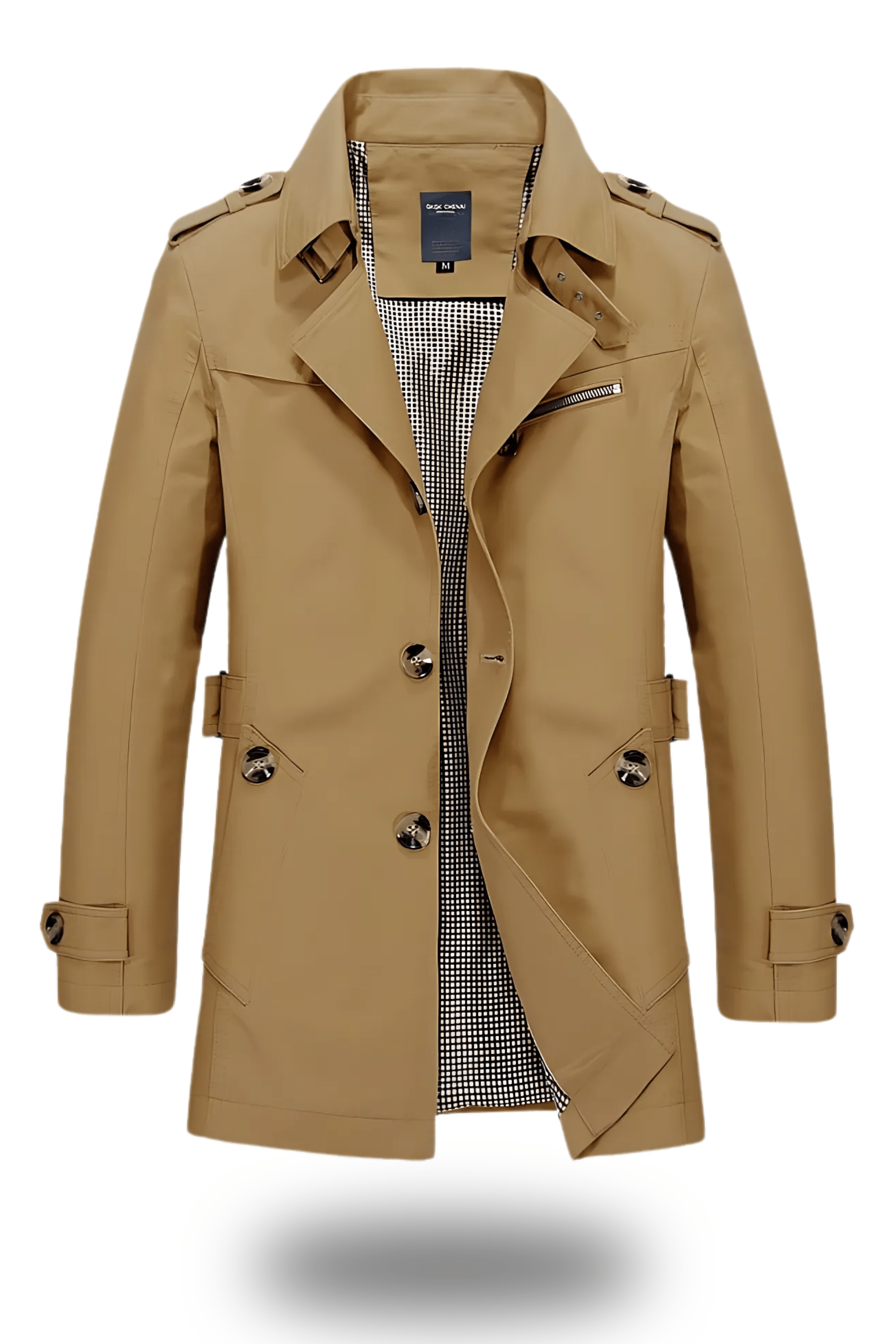 Primadon Trenchcoats Khaki / XS Jens | Eleganter Trenchcoat für Herren Winter