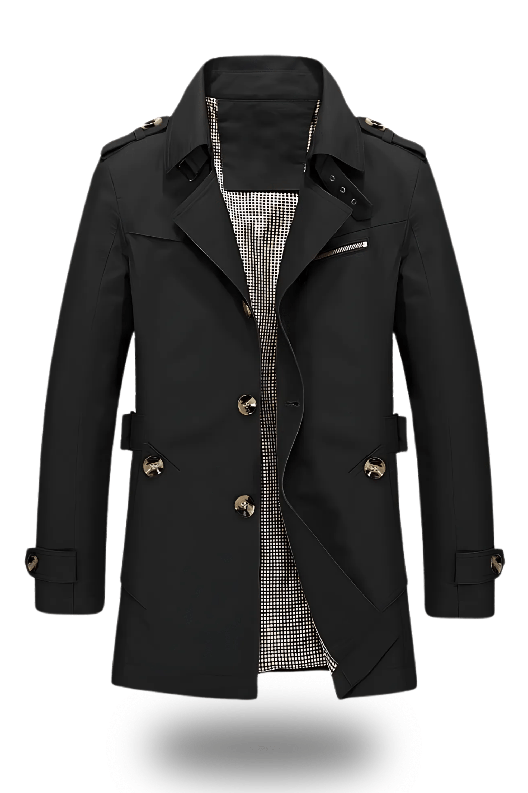 Primadon Trenchcoats Schwarz / XS Jens | Eleganter Trenchcoat für Herren Winter