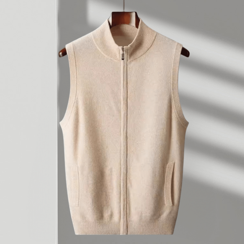 Primadon Westen Beige / XS Birchwood | Atmungsaktive Wollweste für Herren Sommer