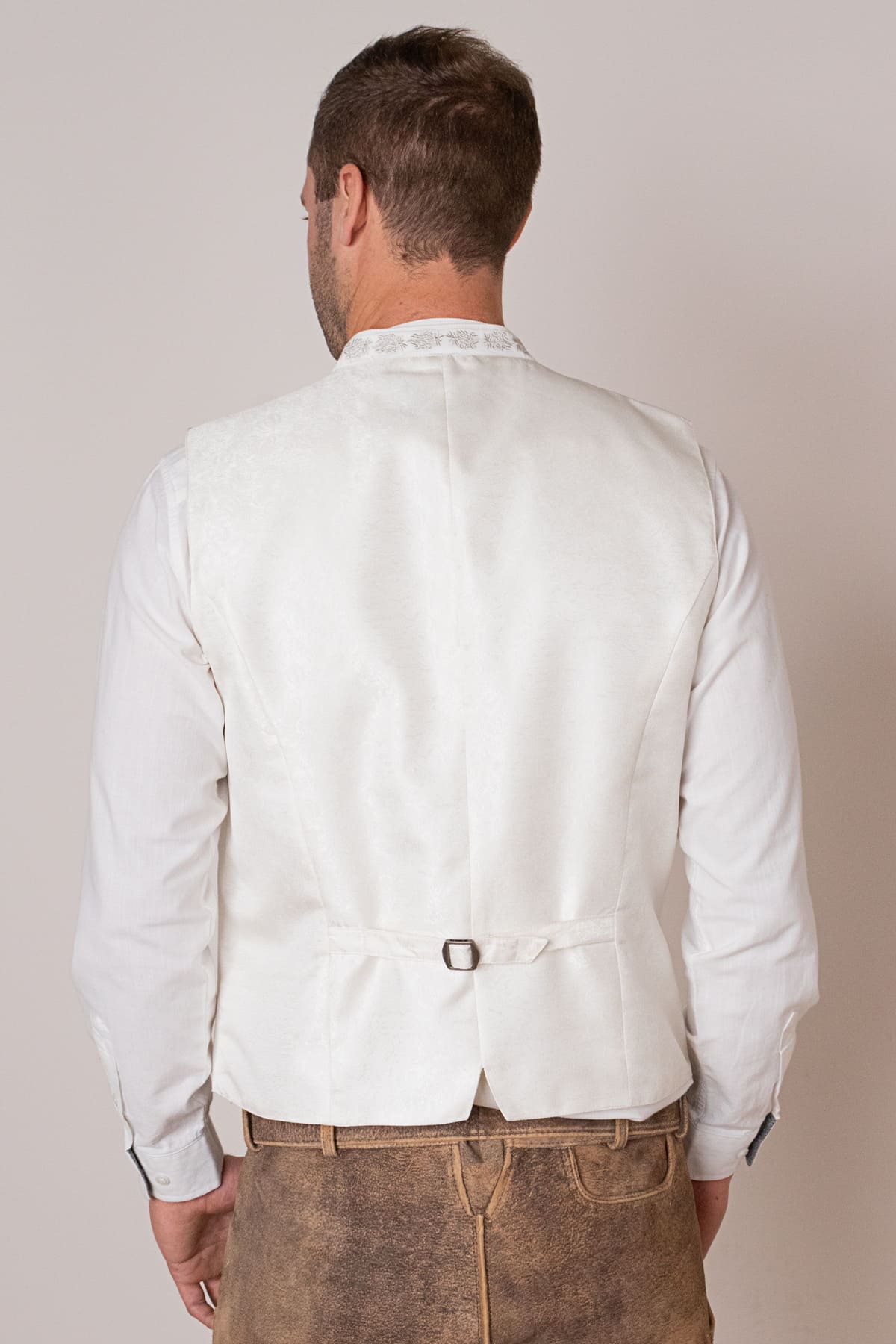 Primadon Westen Boris | Elegante Trachtenweste Herren für Oktoberfest blau