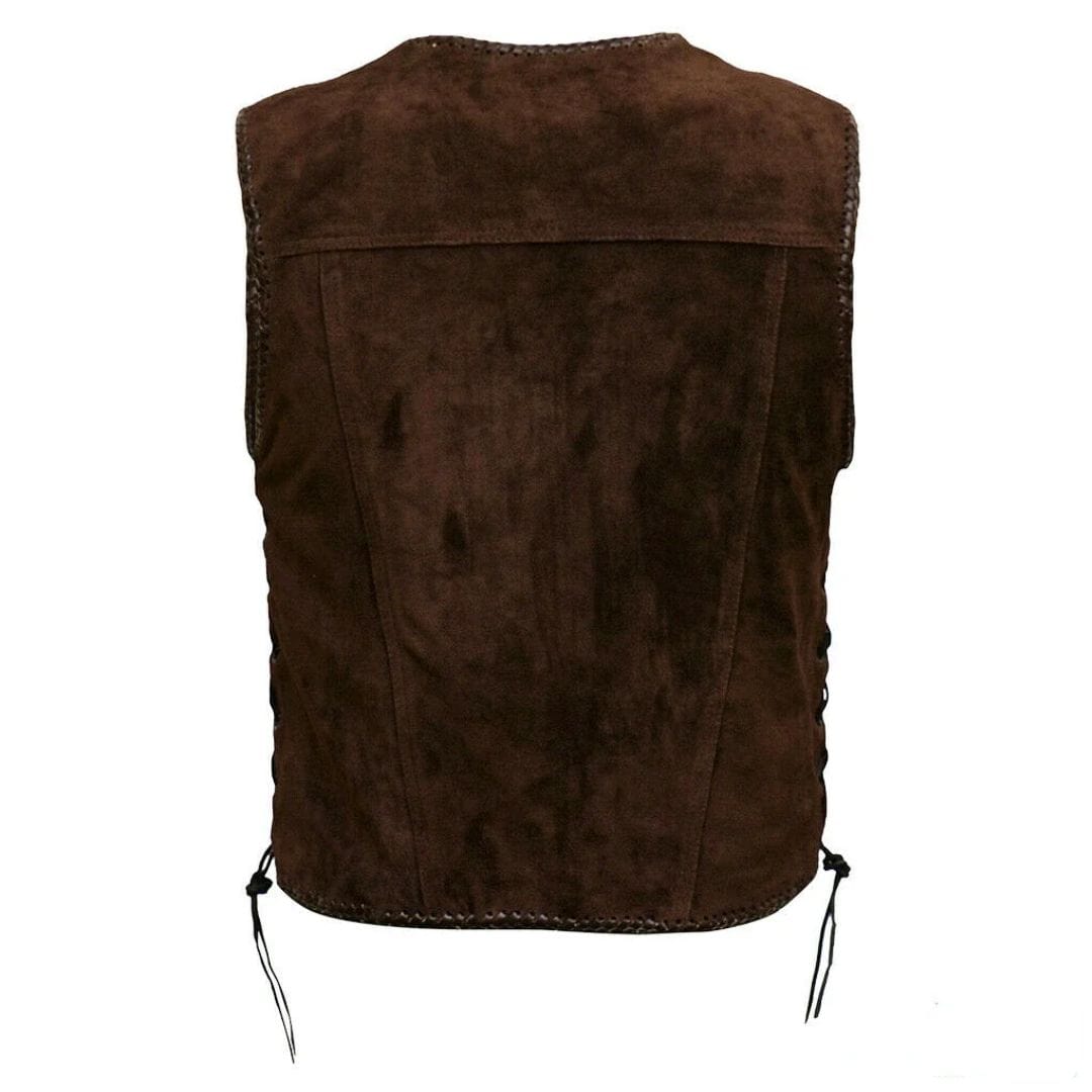Primadon Westen Carter | Elegante Trachtenweste für Herren Wildleder Oktoberfest