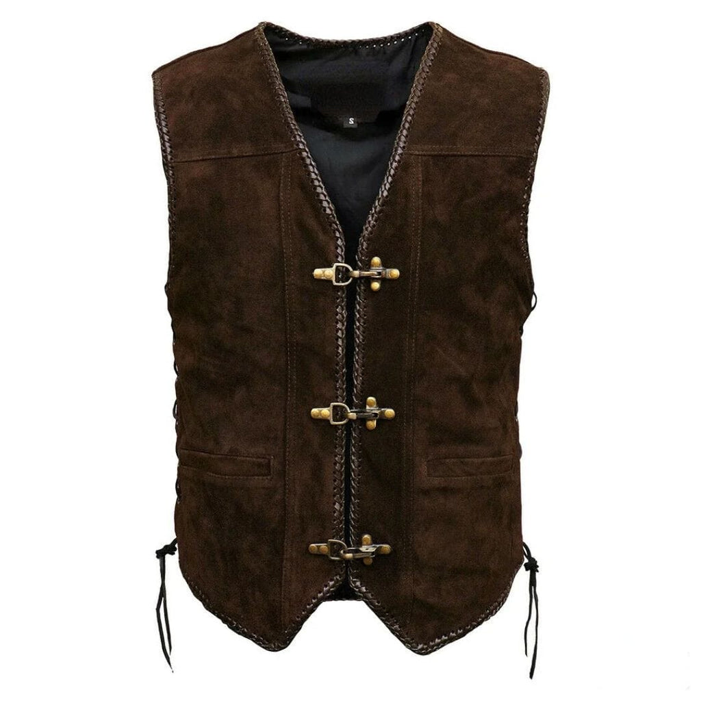 Primadon Westen Carter | Elegante Trachtenweste für Herren Wildleder Oktoberfest