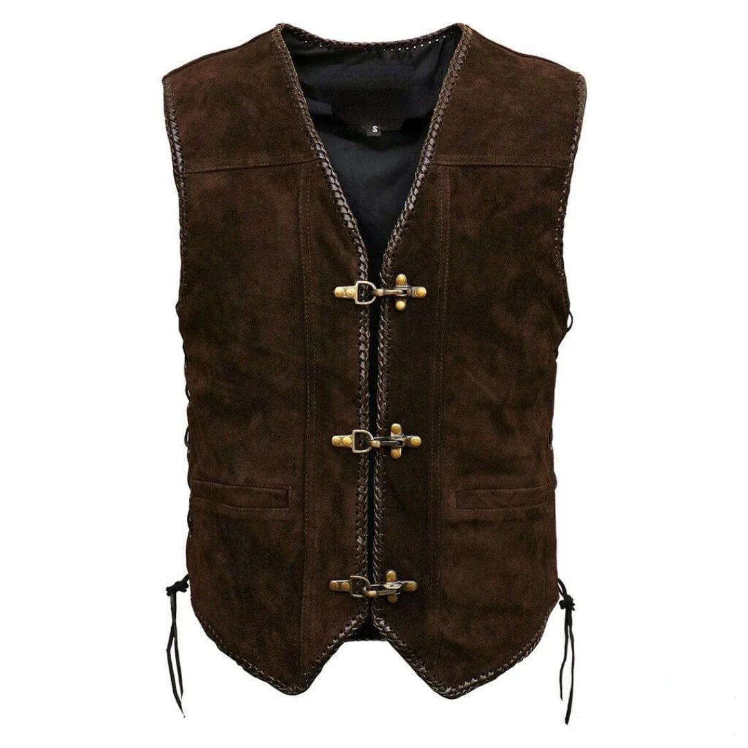 Primadon Westen Carter | Elegante Trachtenweste für Herren Wildleder Oktoberfest