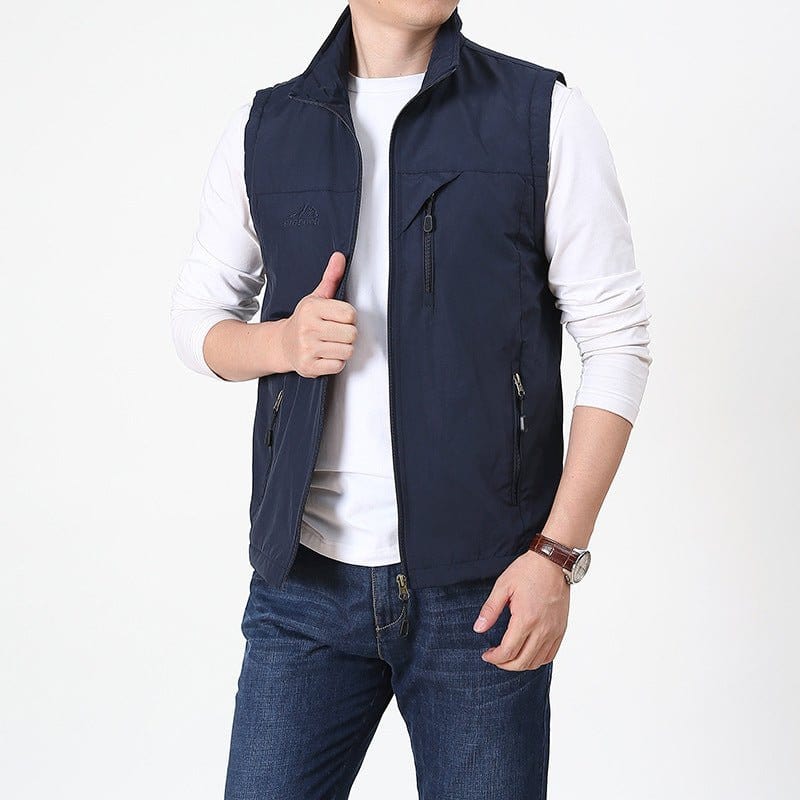 Primadon Westen Marineblau / M Felix | Elegante Weste für Herren mit Stehkragen schwarz