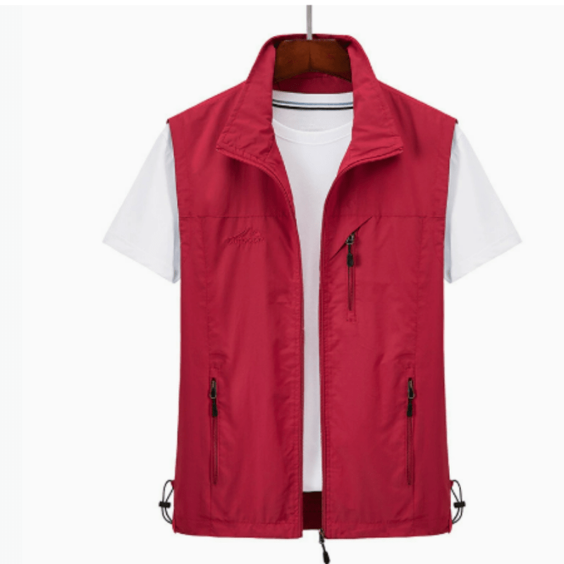 Primadon Westen Rot / S Max | Winddichte Ärmellose Weste für Herren Outdoor