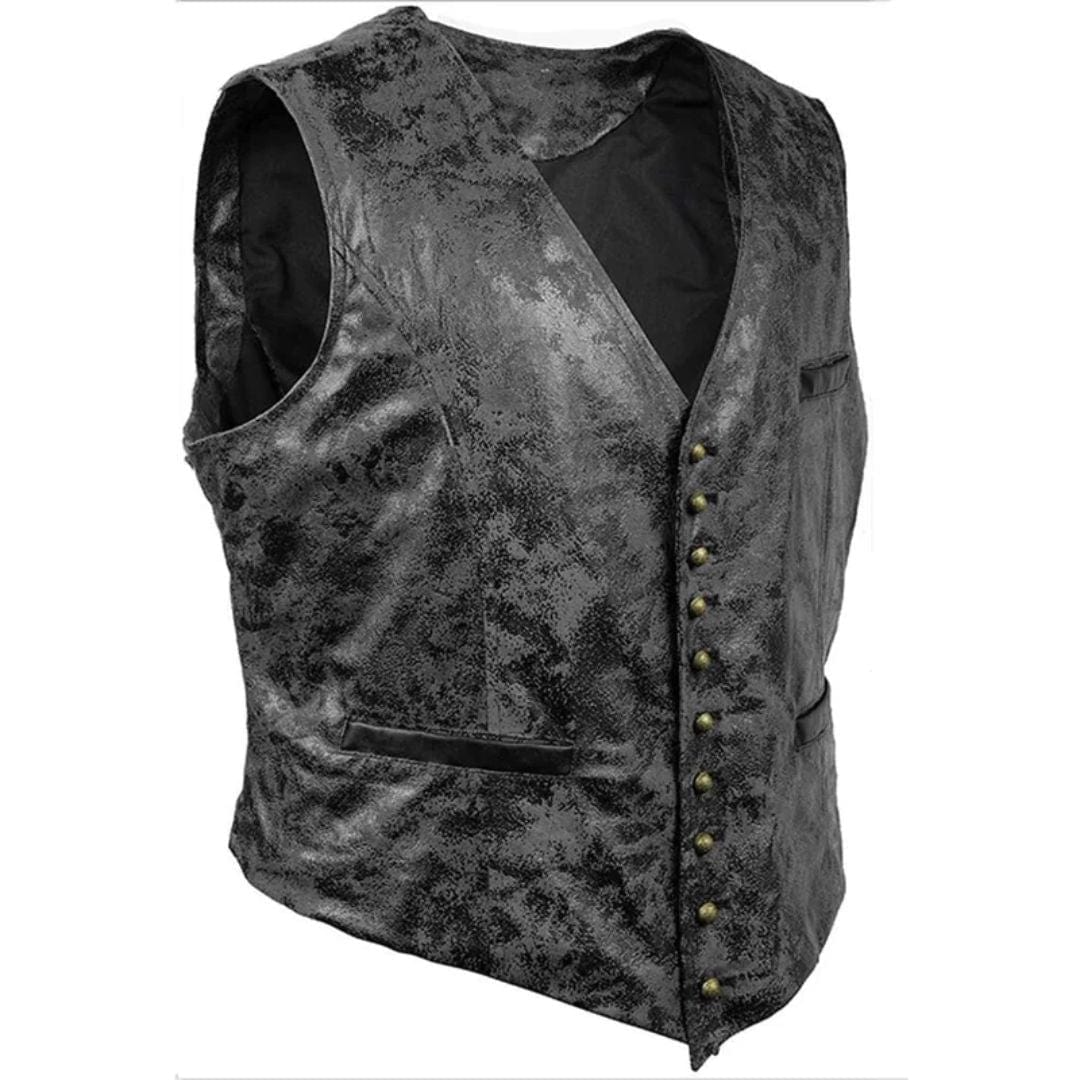 Primadon Westen Schwarz / S Matteo | Elegante Trachtenweste für Herren Oktoberfest