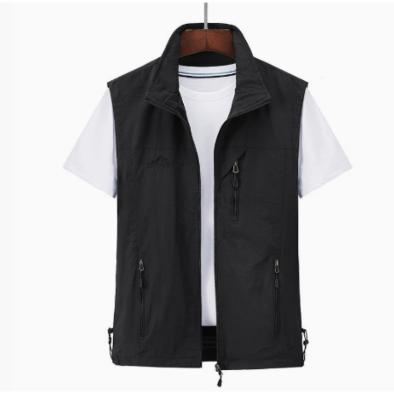 Primadon Westen Schwarz / S Max | Winddichte Ärmellose Weste für Herren Outdoor