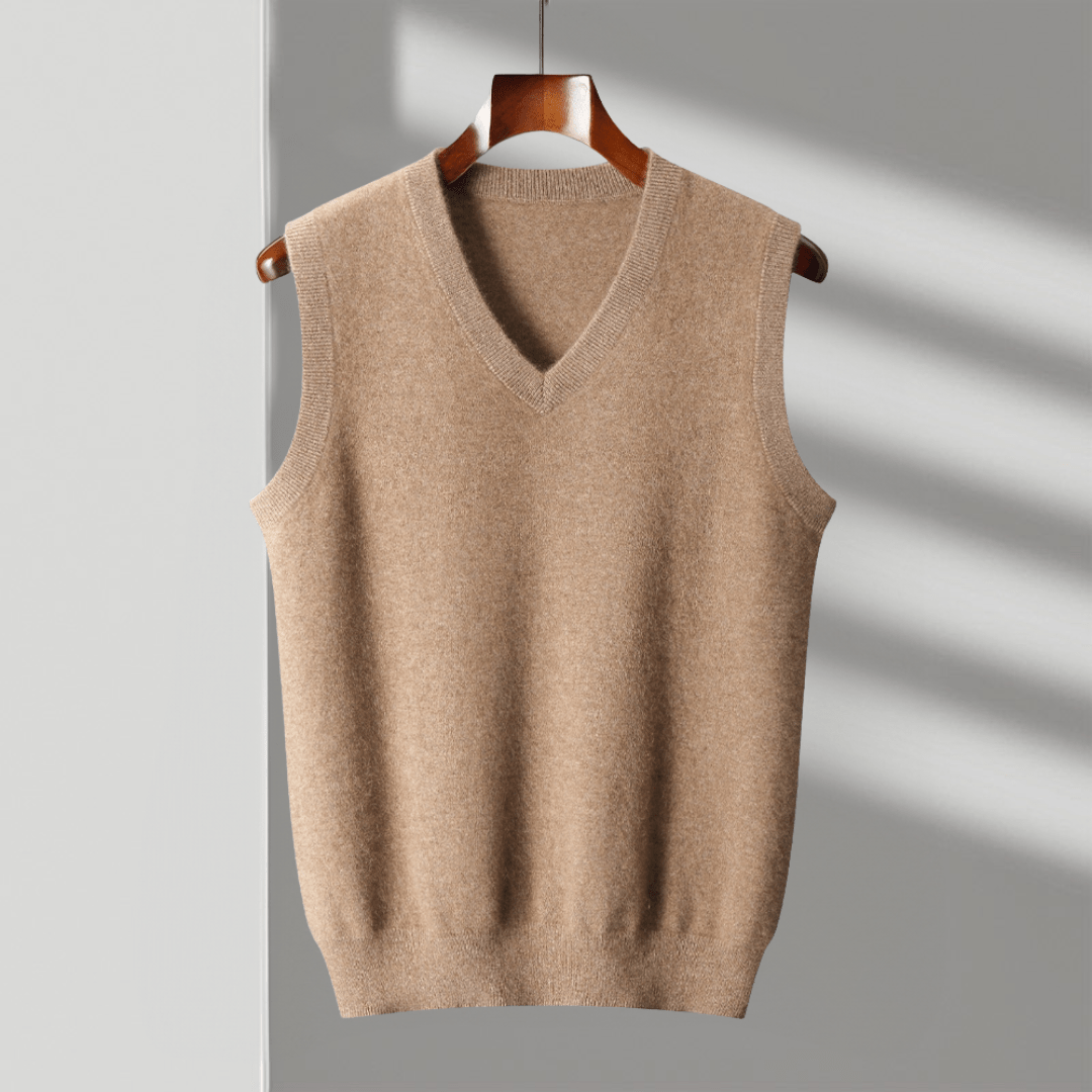 Primadon Westen Tan / XS Carsten | Elegante Merino-Weste für Herren ganzjährig