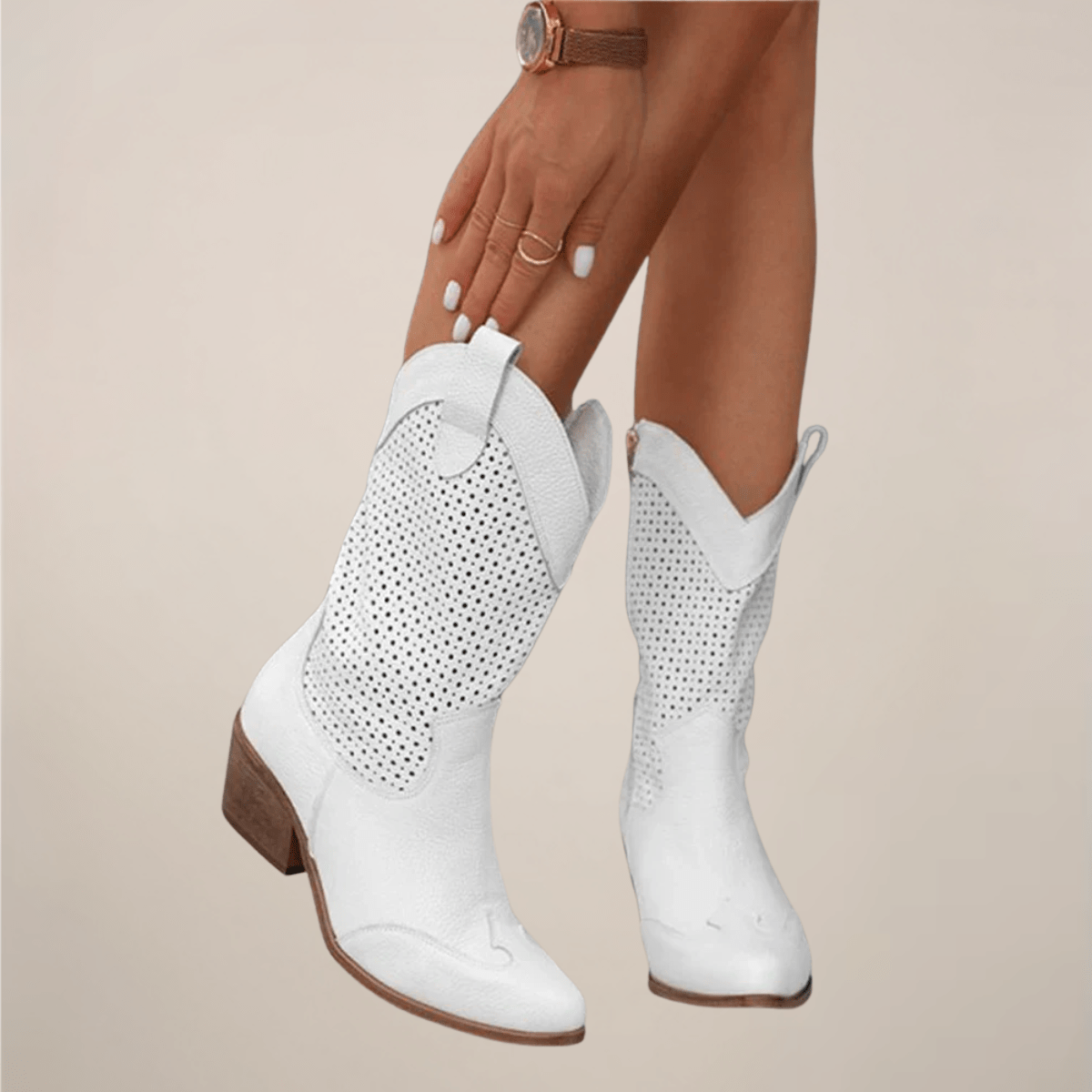 Primadon Western Stiefel Clara | Atmungsaktive Stiefel für Damen Sommer
