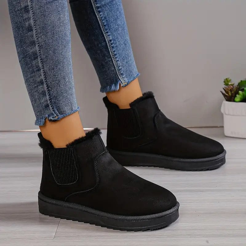 Primadon Winterstiefel Amelie | Flauschige Thermo-Stiefel für Damen schwarz Winter