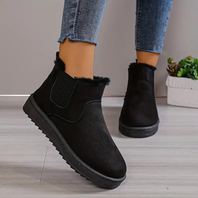 Primadon Winterstiefel Amelie | Flauschige Thermo-Stiefel für Damen schwarz Winter