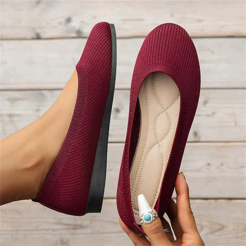 Primadon Wohnungen Rot / 36 Alina | Elegante Orthopädische Ballerinas für Damen